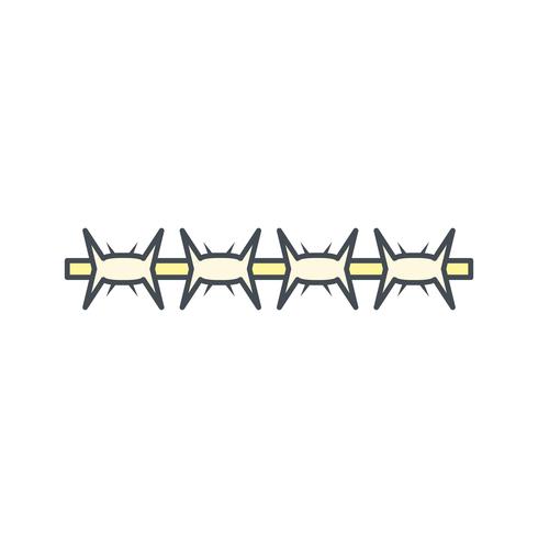 barbed wire Vector Icon