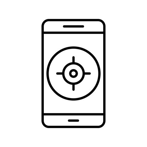 Icono de vector de aplicación móvil GPS