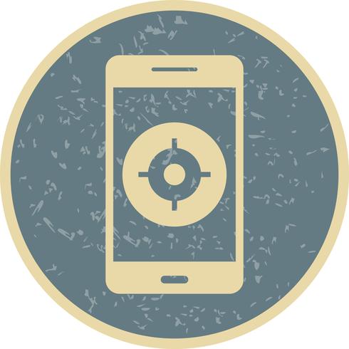 Icono de vector de aplicación móvil GPS