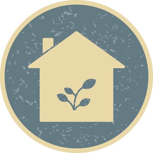 Plant House Vector Icon