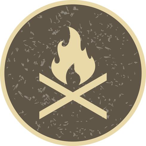 Icono de Vector de fuego de hueso