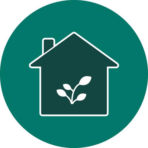 Icono de vector de casa planta
