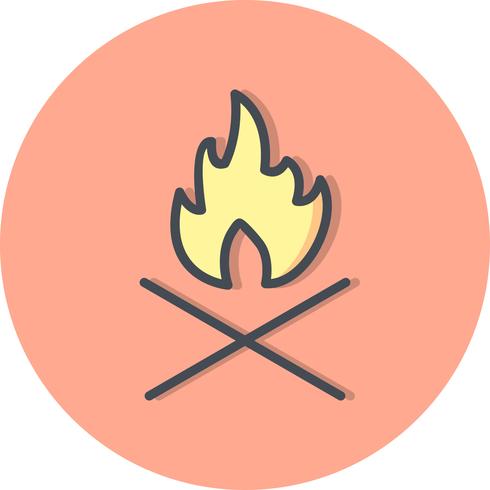 Icono de Vector de fuego de hueso