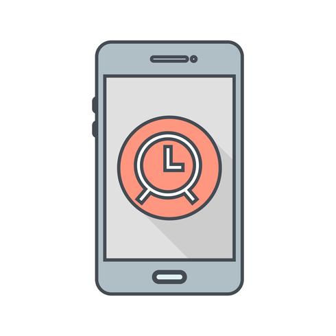 Icono de Vector de aplicación móvil de alarma