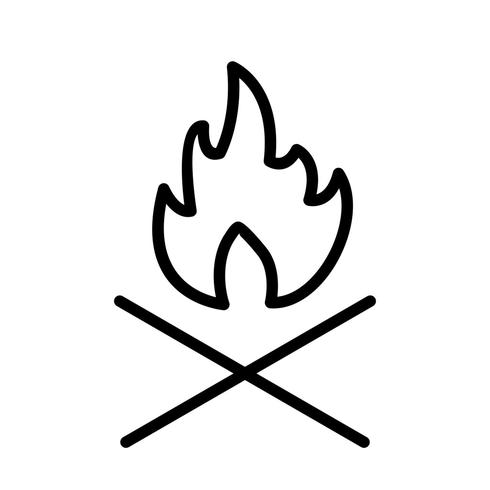 Icono de Vector de fuego de hueso