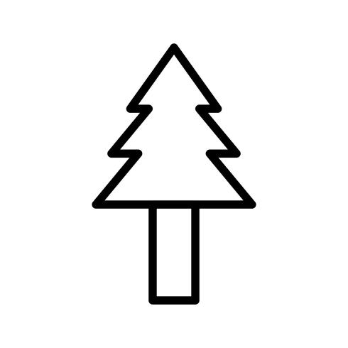 Icono de Vector de árbol de pino