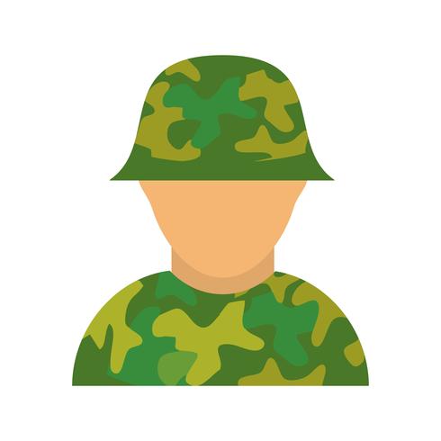 icono de vector de soldado