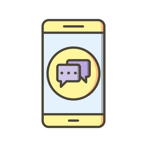 Conversation Mobile Application Vector Icon