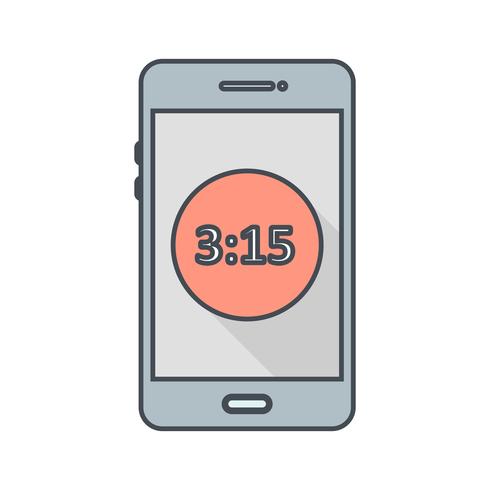 Icono de Vector de aplicación móvil de pantalla de tiempo