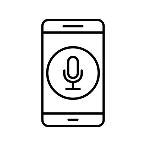 Microphone Mobile Application Vector Icon