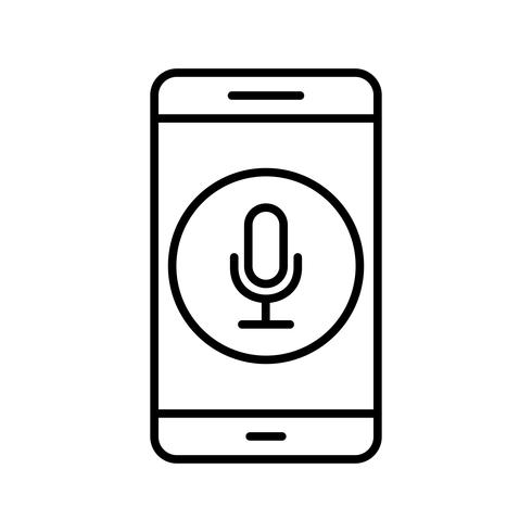 Microphone Mobile Application Vector Icon