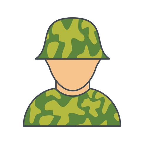 icono de vector de soldado