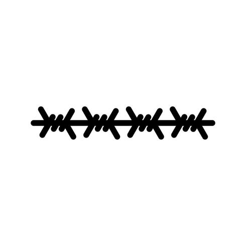 barbed wire Vector Icon