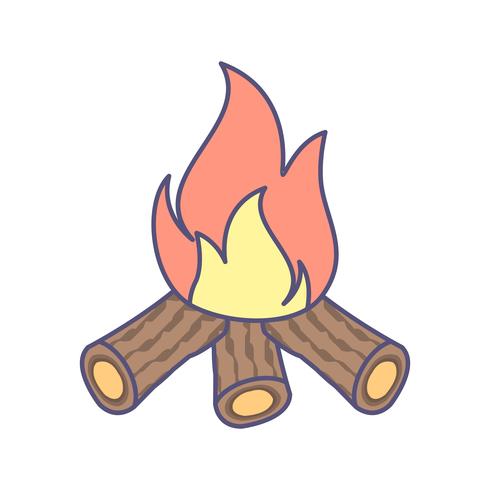 Icono de Vector de fuego de hueso