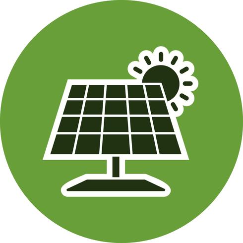 Icono de vector de panel solar