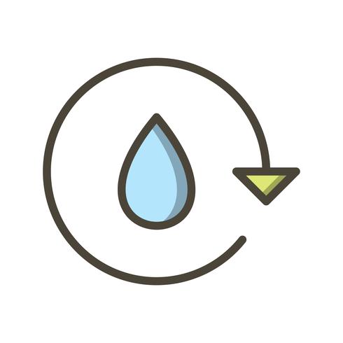 Icono de Vector de reciclaje de agua