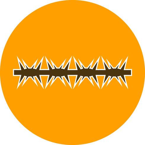 barbed wire Vector Icon