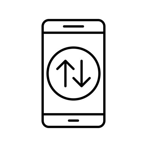 Data Connection Mobile Application Vector Icon