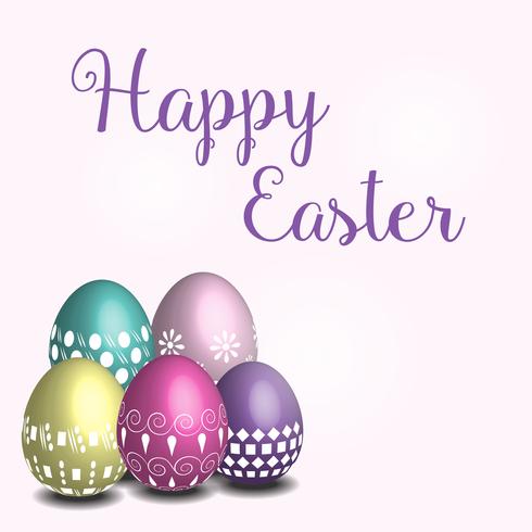 Easter theme with above the colorful egg  vector