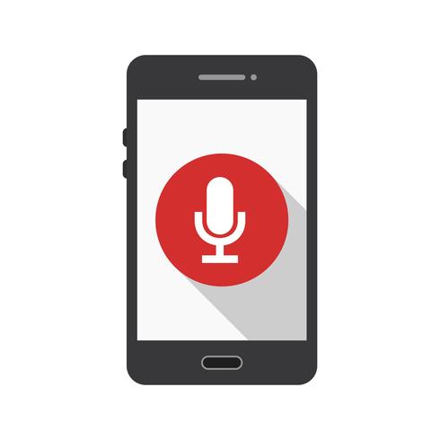 Microphone Mobile Application Vector Icon