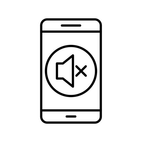 Silent Mobile Application Vector Icon