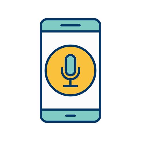 Microphone Mobile Application Vector Icon