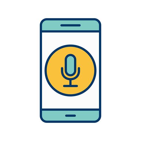 Microphone Mobile Application Vector Icon