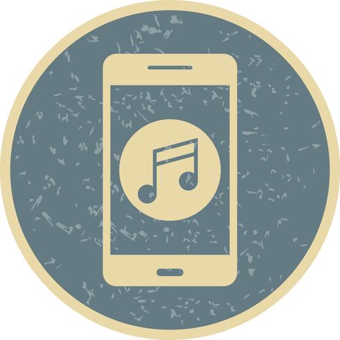 Icono de Vector de aplicación móvil de música