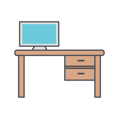 Icono de Vector de mesa de oficina