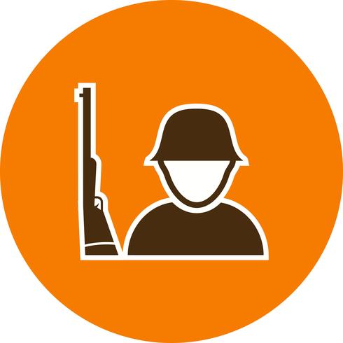 icono de vector de soldado