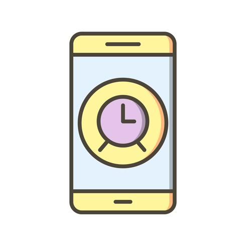 Icono de Vector de aplicación móvil de alarma