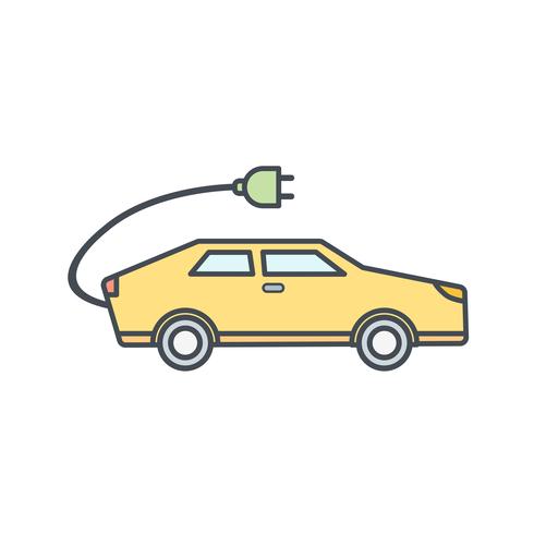 Electric Car Vector Icon