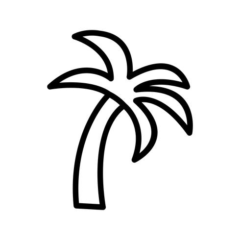 Palmera Vector icono