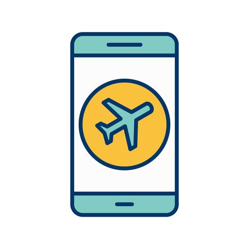 Airplane Mobile Application Vector Icon