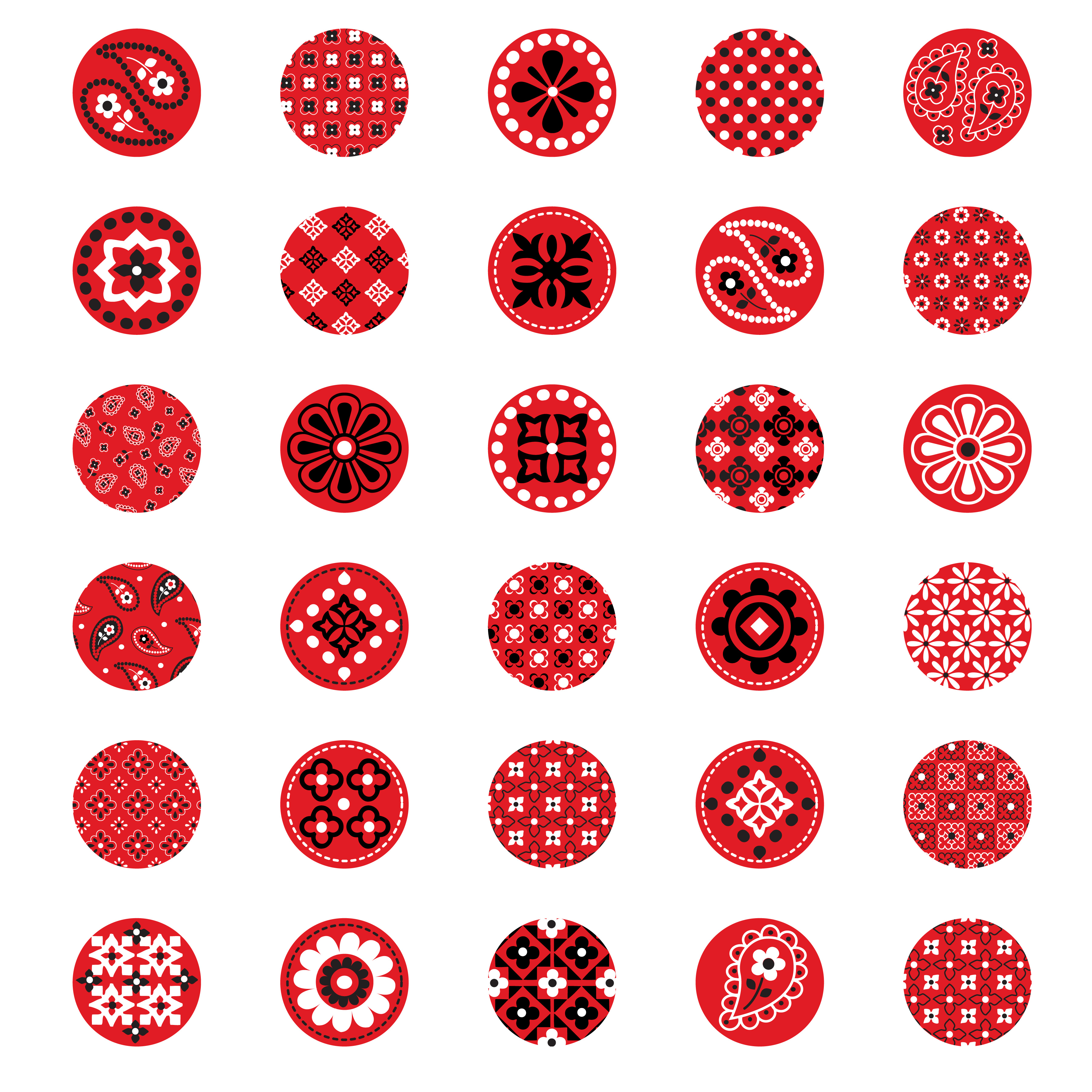 Download red bandana pattern circles - Download Free Vectors ...