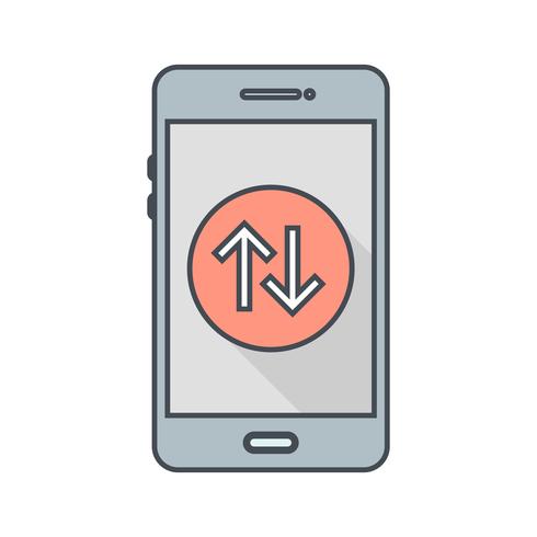 Data Connection Mobile Application Vector Icon