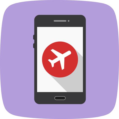 Airplane Mobile Application Vector Icon