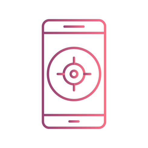 Icono de vector de aplicación móvil GPS