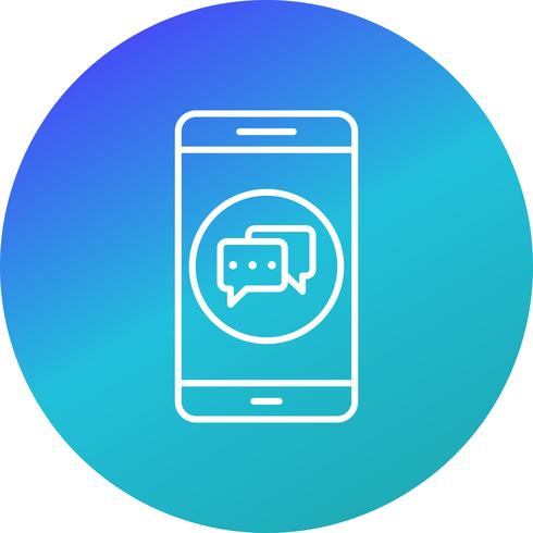 Icono de Vector de aplicación móvil de conversación