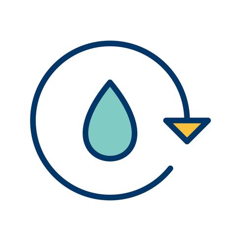 Icono de Vector de reciclaje de agua