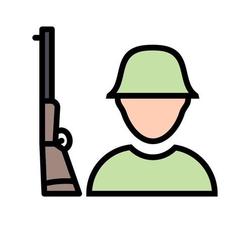 icono de vector de soldado