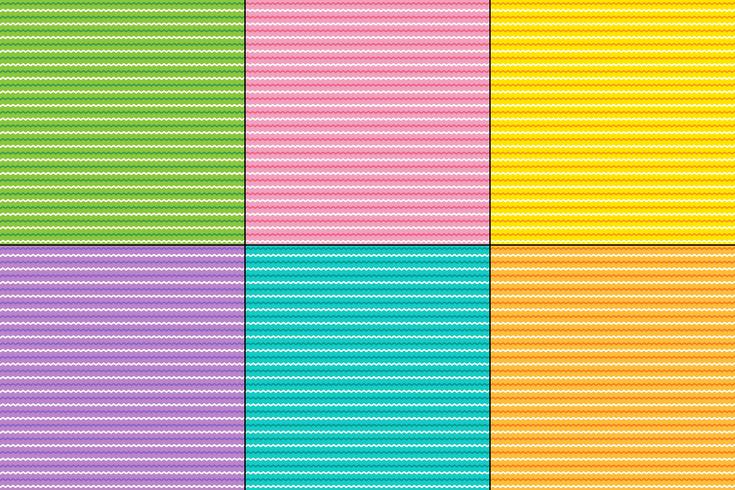 Easter zig zag stripe patterns vector