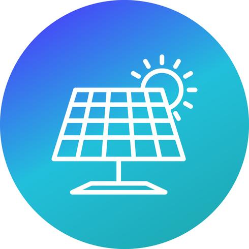 Icono de vector de panel solar