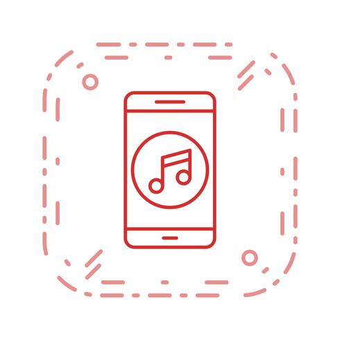 Icono de Vector de aplicación móvil de música