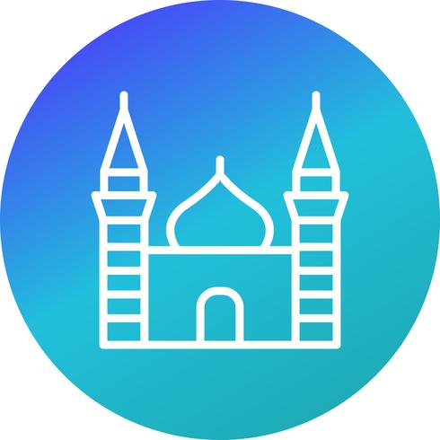 Icono de vector de la mezquita