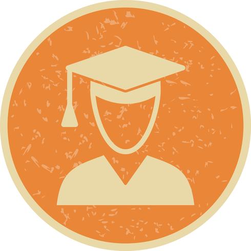 Vector icono de estudiante masculino