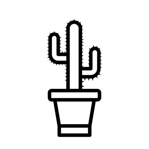 Icono de vector de cactus