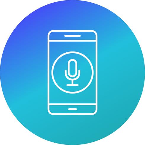 Microphone Mobile Application Vector Icon