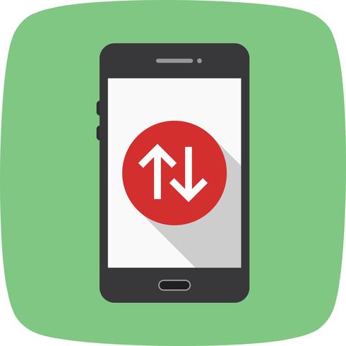 Data Connection Mobile Application Vector Icon