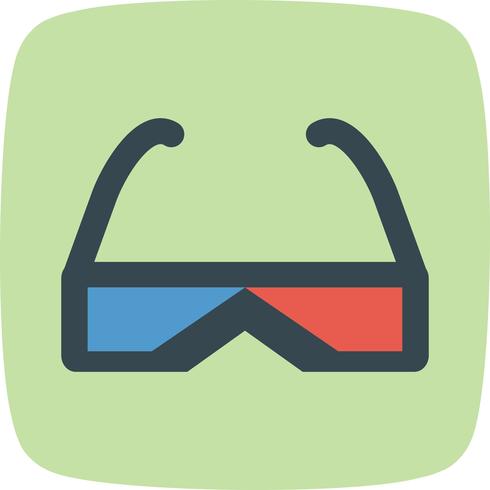 Icono de vector de gafas 3d